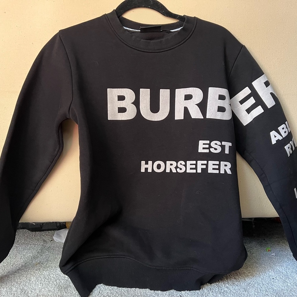 Burberry Black sweatshirt  with White Graphics